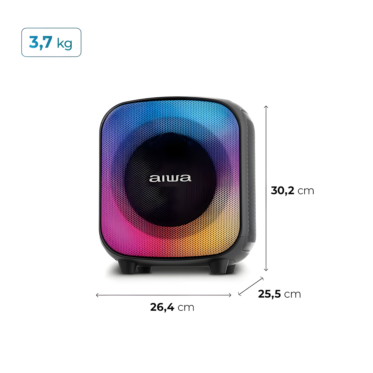 Caixa De Som Amplificada Aiwa Party Box Awspb07 Bluetooth Caixa De Som Amplificada Aiwa Party Box Awspb07 Bluetooth